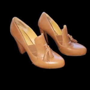 NineWest Dewdrop Brown Leather Pump